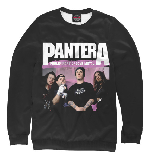 Свитшот для девочек с изображением Pantera цвета Белый