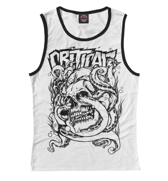 Женская майка с изображением Criticalz цвета Белый