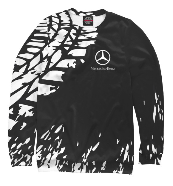 Свитшот для мальчиков с изображением Mercedes-Benz цвета Белый
