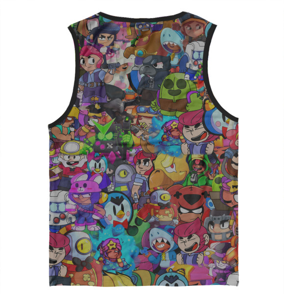 Мужская майка с изображением Brawl Stars:El Primo цвета Белый