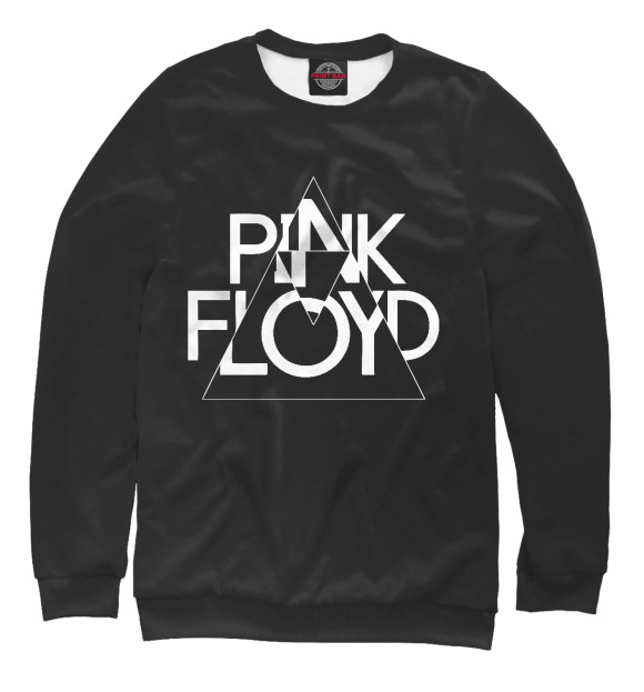 Женский свитшот с изображением Pink Floyd белый логотип цвета Белый