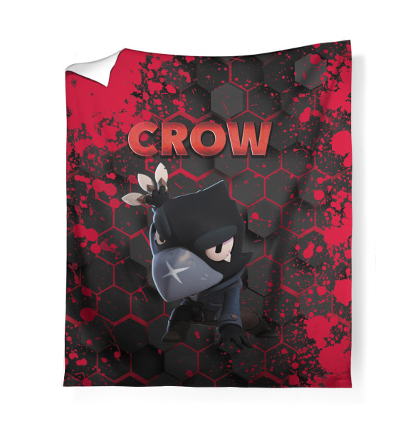 Плед с изображением Brawl Stars Crow цвета Белый