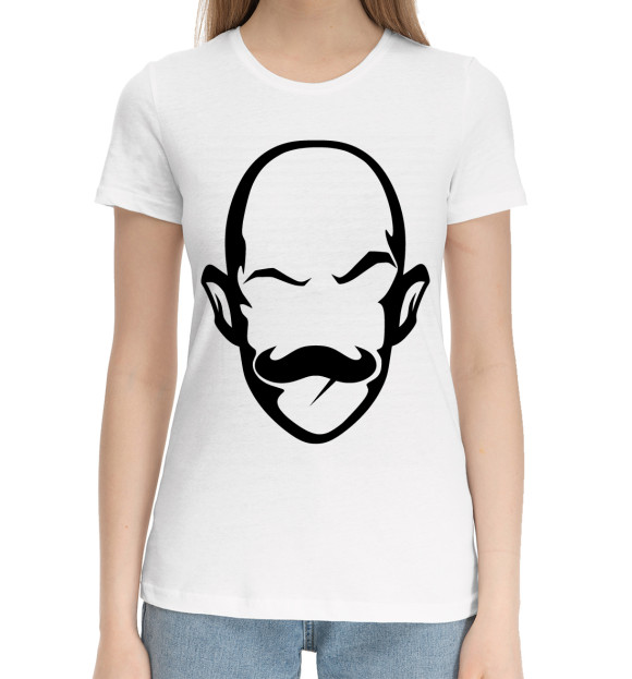 Женская хлопковая футболка с изображением Виктор Блуд цвета Белый