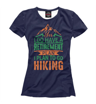 Женская футболка Поход в горы