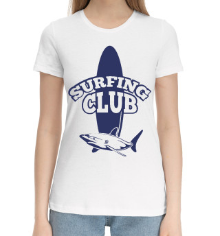 Хлопковая футболка для девочек Сёрфинг клуб