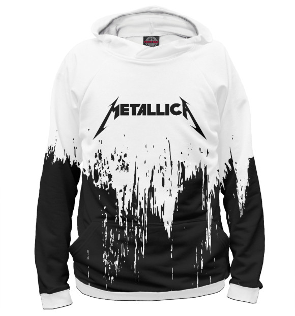 Худи для девочки с изображением Metallica / Металлика цвета Белый