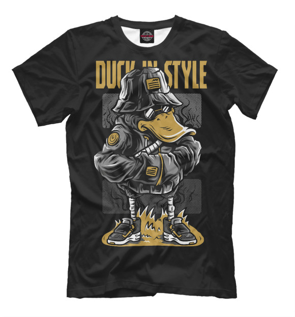 Футболка для мальчиков с изображением DUCK STYLE цвета Белый