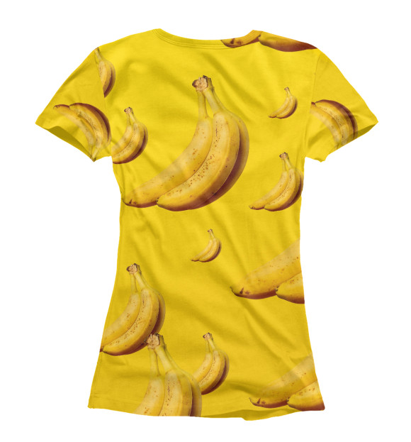 Женская футболка с изображением Бананы цвета Белый