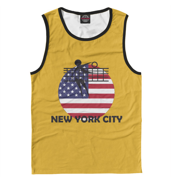 Майка для мальчика с изображением New York Volleyball цвета Белый