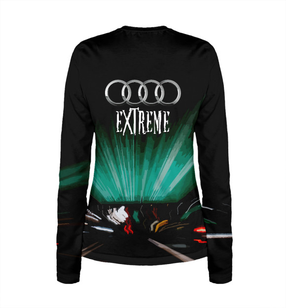 Женский лонгслив с изображением Audi Extreme цвета Белый