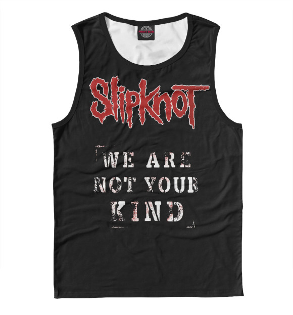Мужская майка с изображением Slipknot цвета Белый