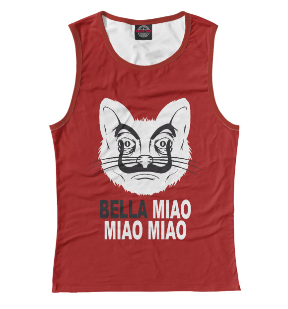 Майка для девочки с изображением Bella Miao цвета Белый