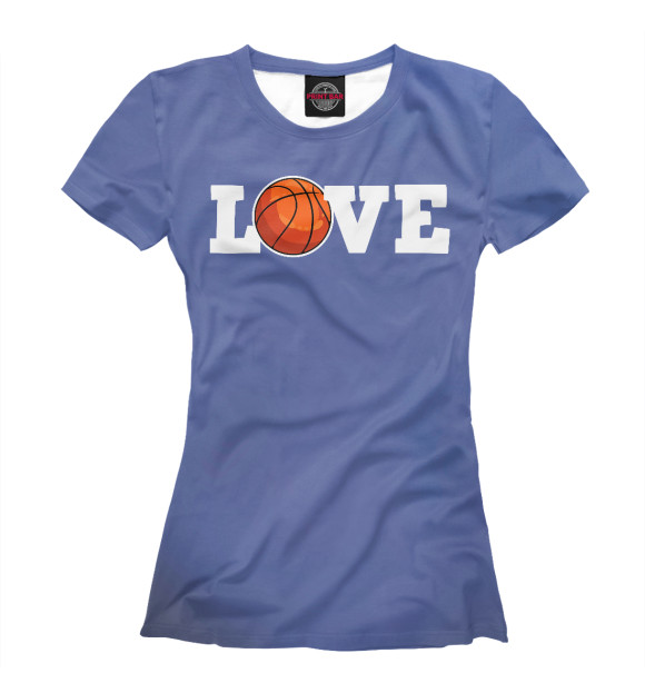 Футболка для девочек с изображением Basketball Player Valentine цвета Белый