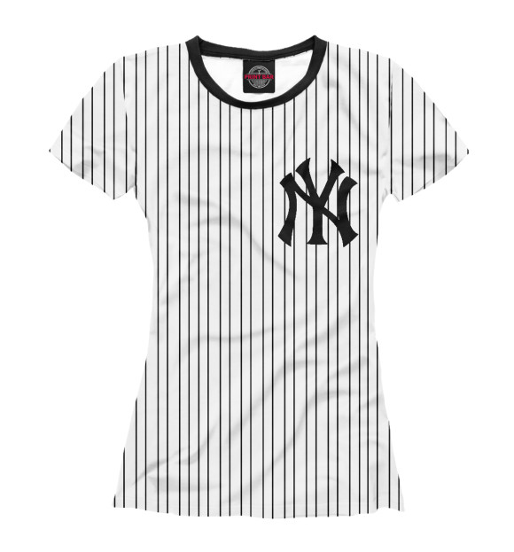 Футболка для девочек с изображением Нью-Йорк Янкис (Форма) цвета Белый
