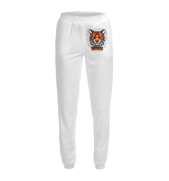 Женские спортивные штаны с изображением Тигр цвета Белый