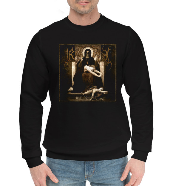 Мужской хлопковый свитшот с изображением Ragnarok цвета Черный