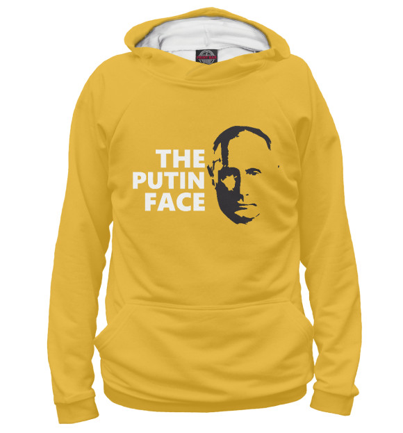 Худи для девочки с изображением Putin Face цвета Белый