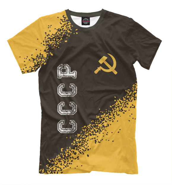 Мужская футболка с изображением СССР - Серп и Молот цвета Белый
