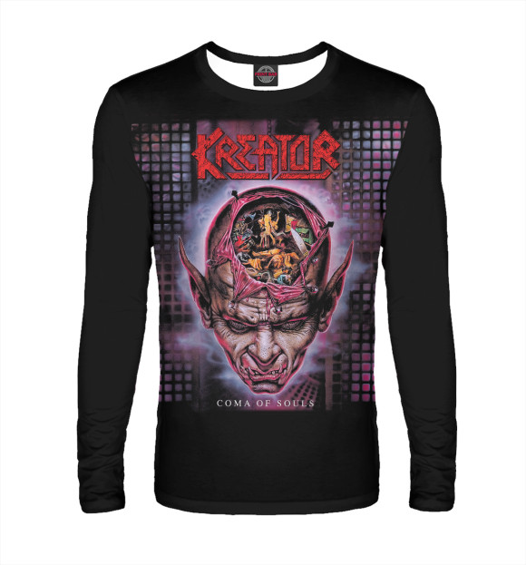 Мужской лонгслив с изображением Kreator цвета Белый
