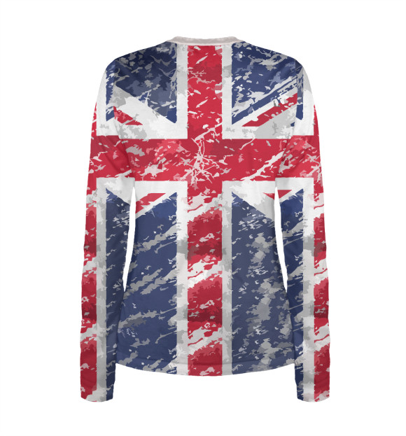 Женский лонгслив с изображением Union Jack цвета Белый