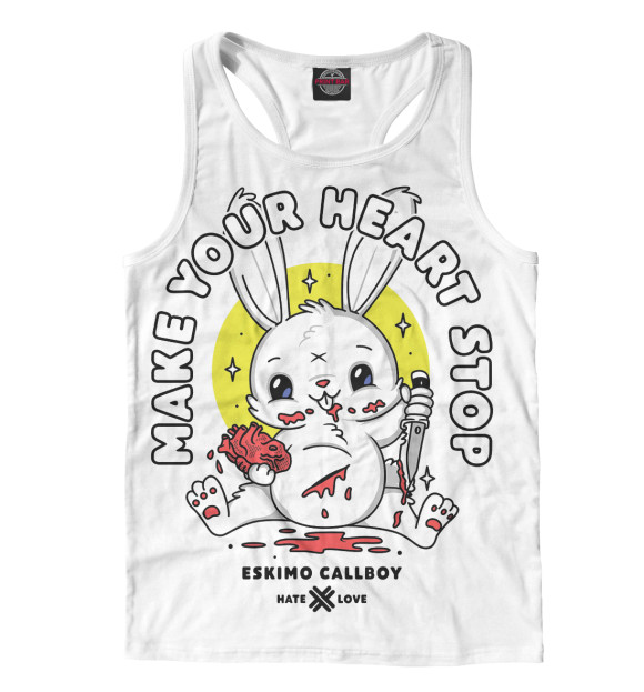 Мужская майка-борцовка с изображением Eskimo Callboy цвета Белый