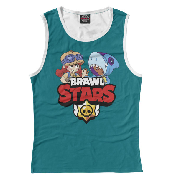 Майка для девочки с изображением Brawl Stars цвета Белый
