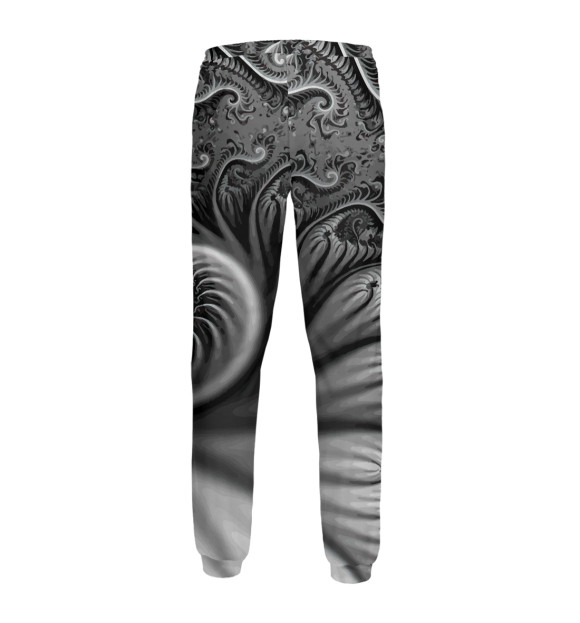 Мужские спортивные штаны с изображением Floral 3D spiral / Vanguard цвета Белый