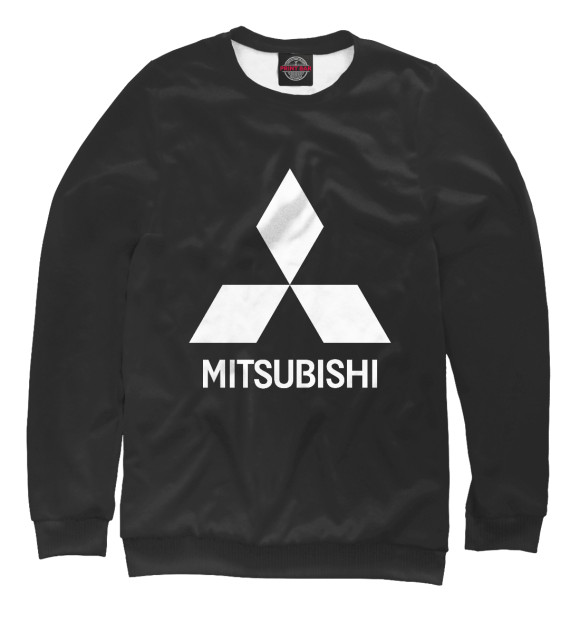 Свитшот для девочек с изображением Mitsubishi цвета Белый