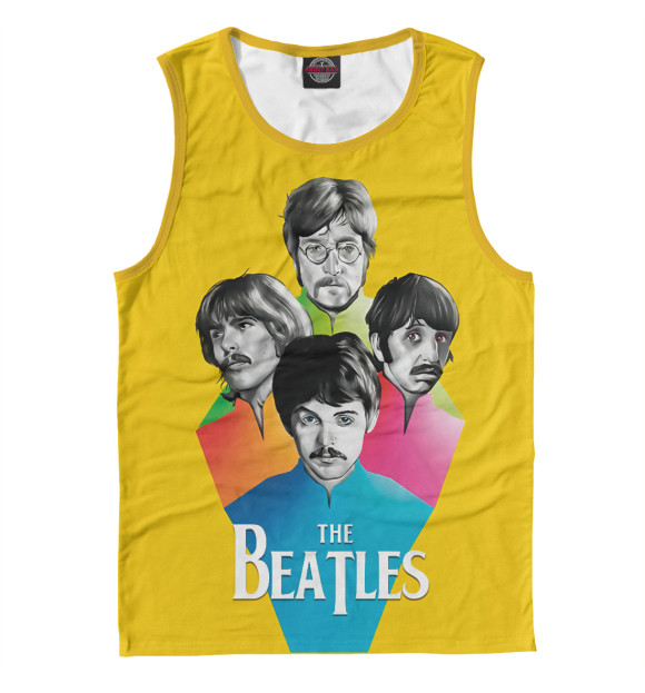 Майка для мальчика с притом The Beatles цвета Белый Майка для мальчика с изображением The Beatles цвета Белый
