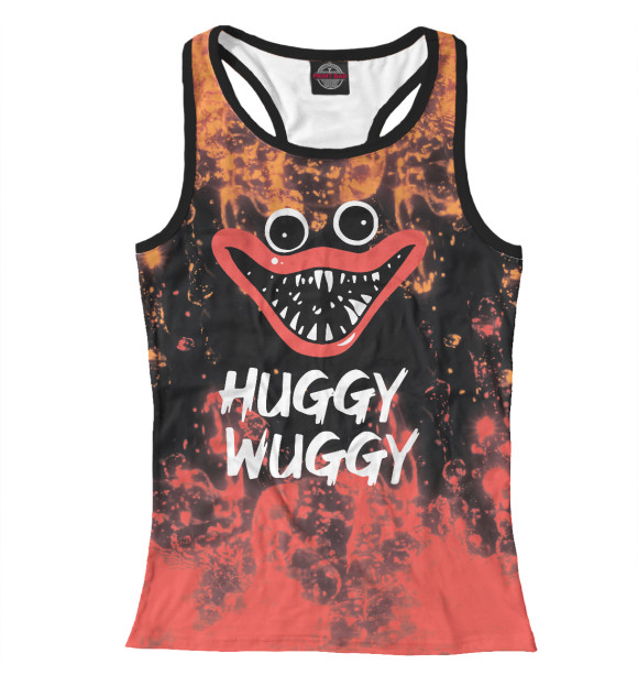 Женская майка-борцовка с притом Poppy Playtime цвета Белый Женская майка-борцовка с изображением Poppy Playtime цвета Белый