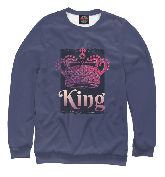 Свитшот для девочек с изображением Dark King цвета Белый