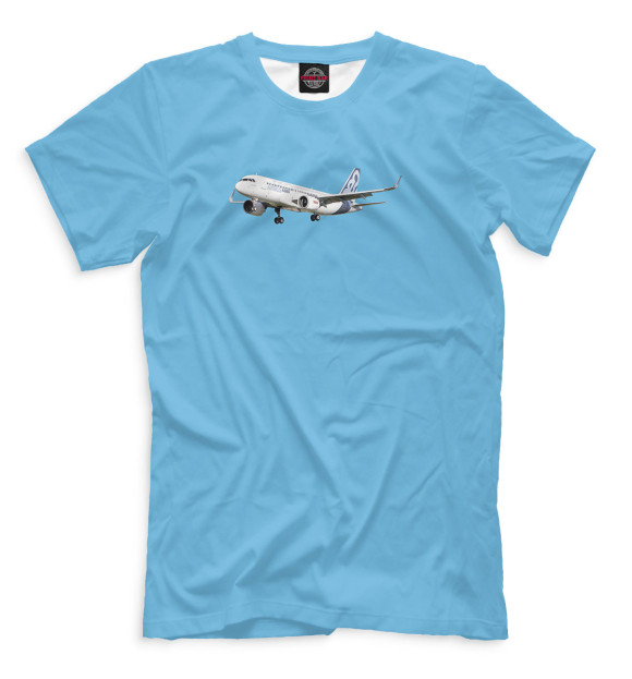 Мужская футболка с изображением Airbus A-320 цвета Белый