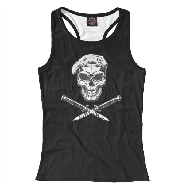 Женская майка-борцовка с изображением Спецназ цвета Белый