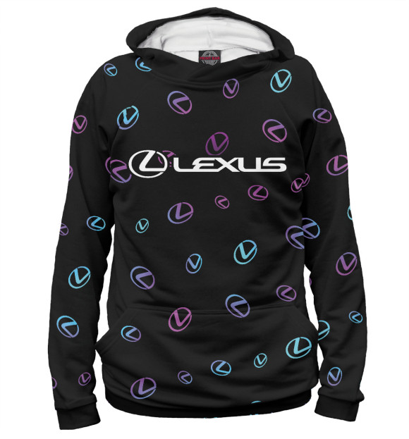 Худи для девочки с изображением Lexus / Лексус цвета Белый
