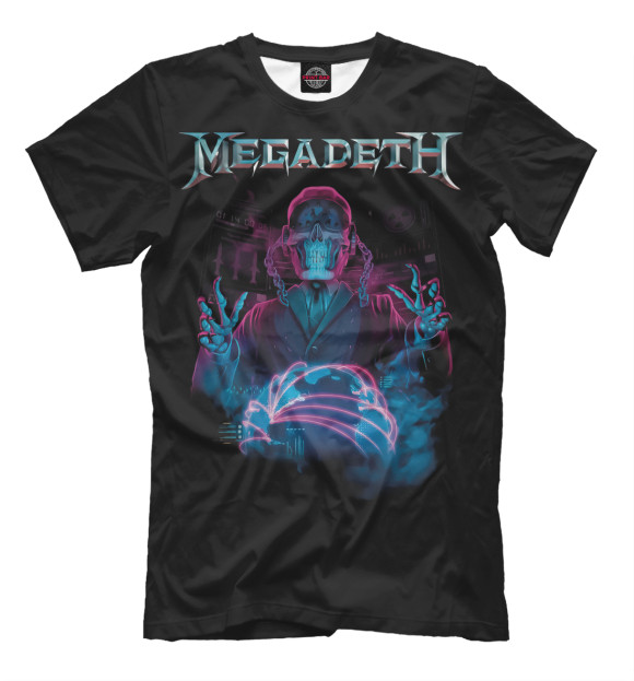 Мужская футболка с изображением Megadeth цвета Белый