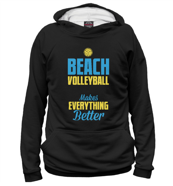 Женское худи с изображением Beach Volleyball цвета Белый