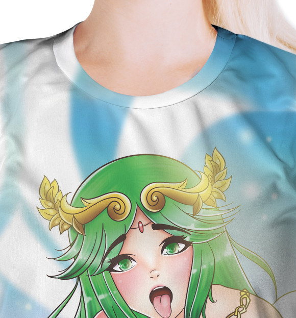 Женская футболка с изображением Green цвета Белый