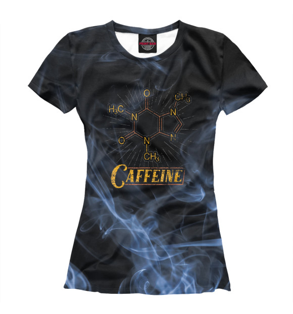 Футболка для девочек с изображением Coffee Science Chemist цвета Белый