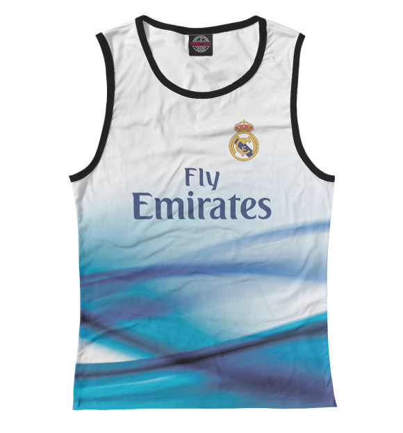 Майка для девочки с изображением Real Madrid цвета Белый