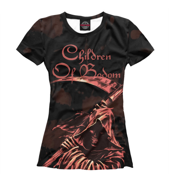 Женская футболка с изображением Children of Bodom цвета Белый