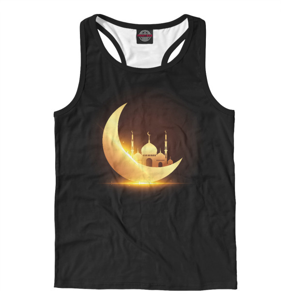 Мужская майка-борцовка с изображением Ислам цвета Белый