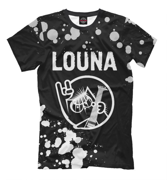 Мужская футболка с изображением Louna / Кот цвета Белый