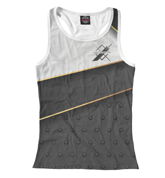 Женская майка-борцовка с притом Final Fantasy цвета Белый Женская майка-борцовка с изображением Final Fantasy цвета Белый