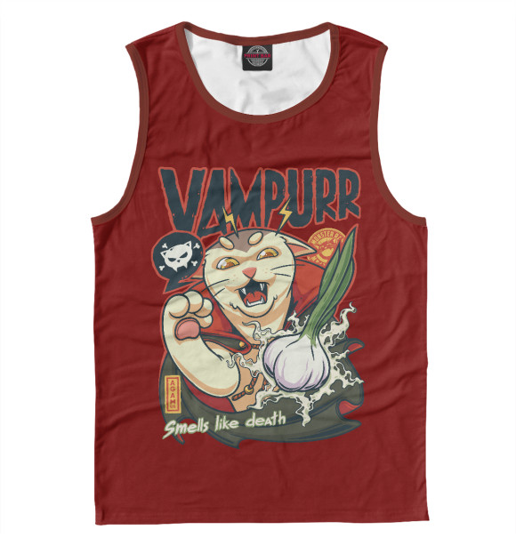 Майка для мальчика с изображением Vampurr: Smells Like Death цвета Белый