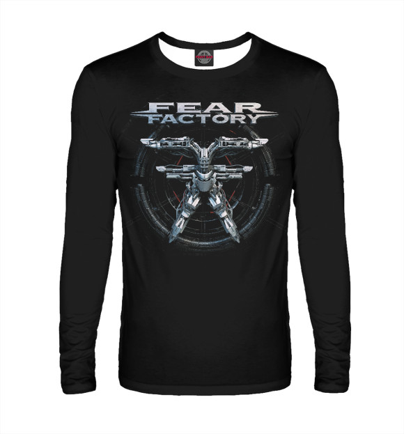 Мужской лонгслив с изображением Fear factory цвета Белый