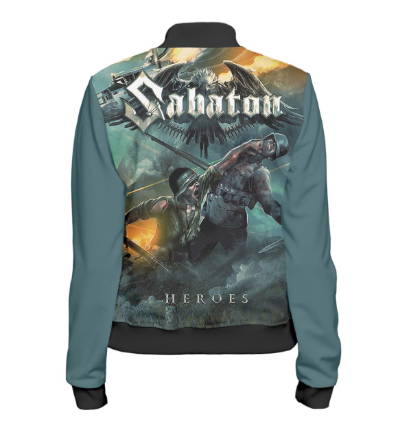 Женский бомбер с изображением Sabaton цвета Белый