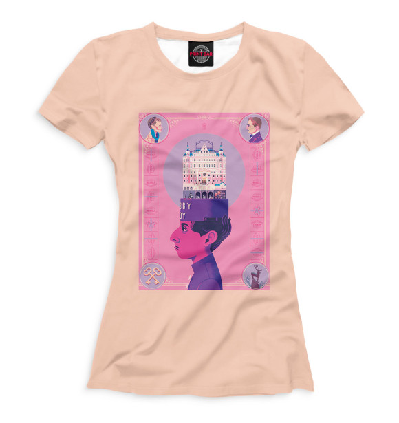 Футболка для девочек с изображением The Grand Budapest Hotel цвета Белый