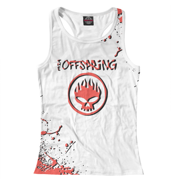 Женская майка-борцовка с изображением The Offspring цвета Белый