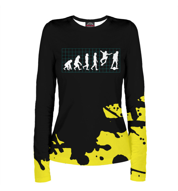 Женский лонгслив с изображением Onewheel Eskate Evolution цвета Белый