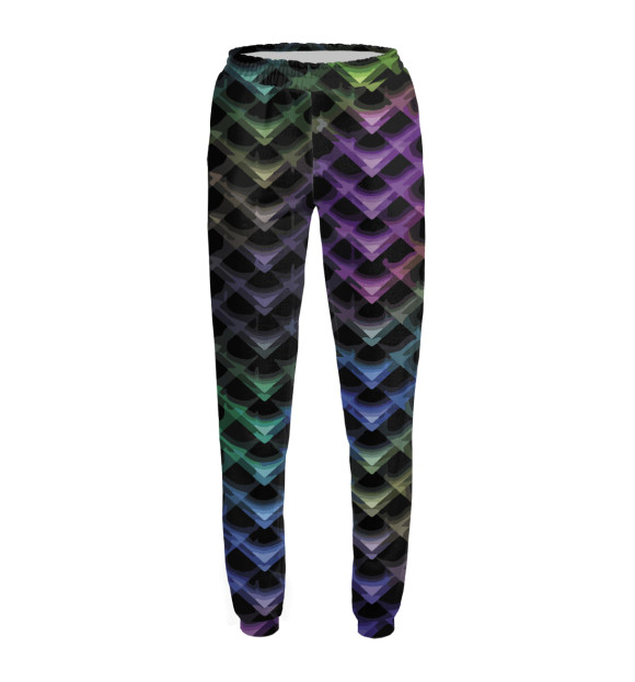 Женские спортивные штаны с изображением Abstract pattern цвета Белый